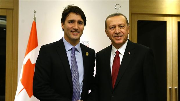 Erdoğan, Kanada Başbakanı Trudeau ile görüştü.
