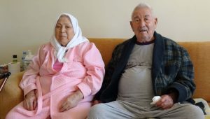 Mersin’de koronavirüse yakalanan virüse yakalanan Halil Topçu (92) ile eşi