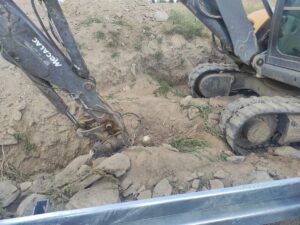 ANKARA (AA) – Ankara'da, belediye ekiplerinin yol çalışması için otoyol