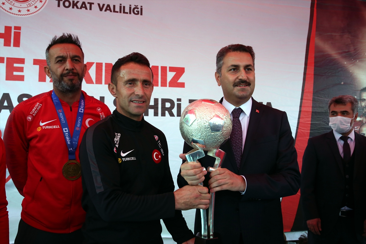 Avrupa şampiyonu Ampute Milli Futbol Takımı Tokat’ta coşkuyla karşılandı