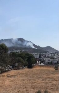 MUĞLA (AA) – Muğla'nın Bodrum ilçesinde makilik alanda çıkan yangına