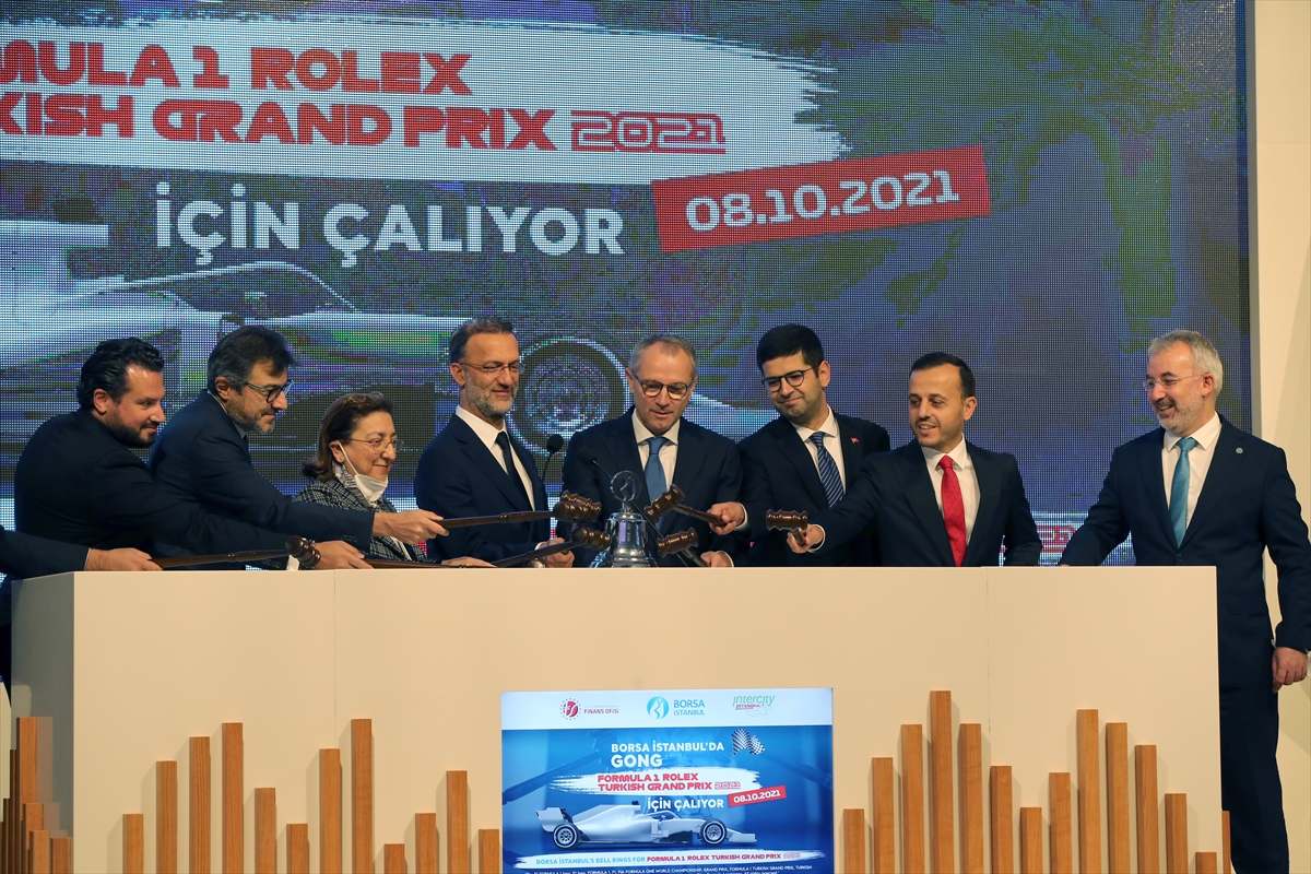 Borsa İstanbul'da gong “Formula 1 Rolex Turkish Grand Prix 2021” için çaldı