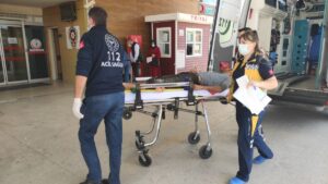 BURSA (AA) – Bursa'nın İnegöl ilçesinde bir inşaatta elektrik akımına