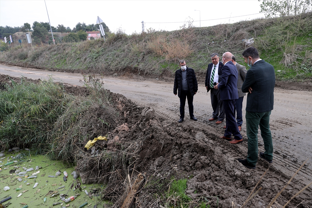 Edirne'de kirlilikle gündeme gelen tahliye kanalında inceleme yapıldı
