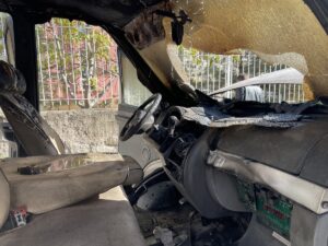 EDİRNE (AA) – Edirne'de park halindeyken alev alarak yanan kamyonet