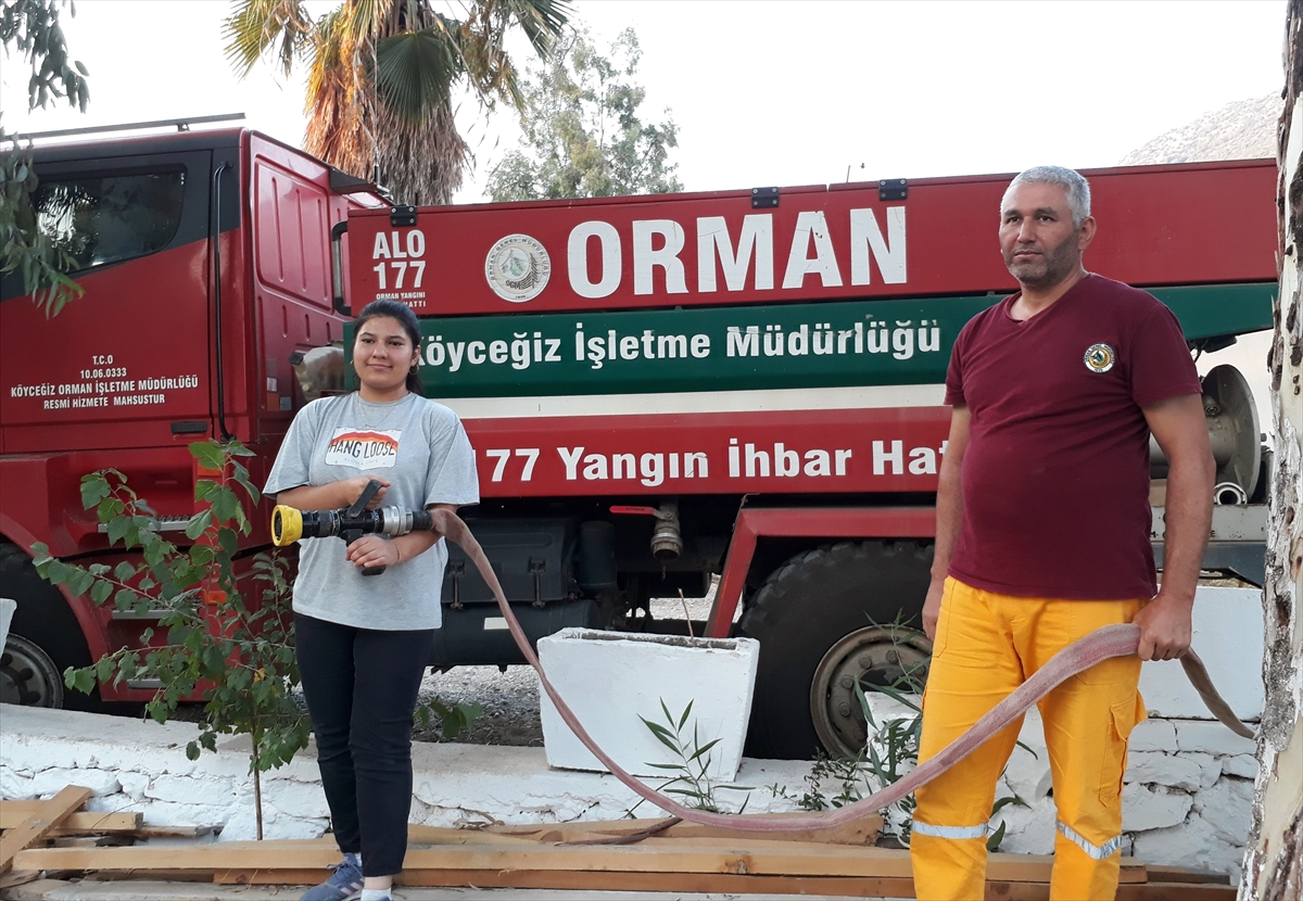 Köyceğiz'deki orman yangınının sembol ismi Merve'nin hedefi ormancı olmak