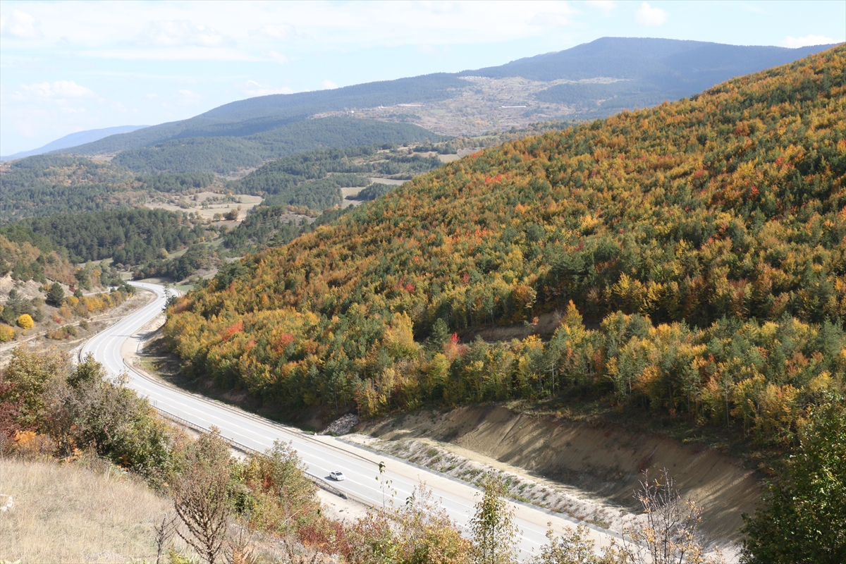 Mudurnu Dağları sonbahar renklerine büründü