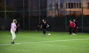 MUĞLA (AA) – Muğla'nın Menteşe ilçesinde kadınlar "Kansere gol atıyoruz"