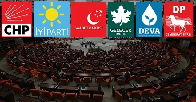 6 muhalefet partisi 10 madde üzerinde anlaştı