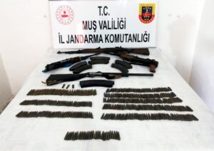 MUŞ (AA) – Muş'un Varto ilçesinde ruhsatsız silahlar ile bu