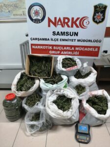 SAMSUN (AA) – Samsun'un Çarşamba ilçesinde düzenlenen uyuşturucu operasyonunda 3