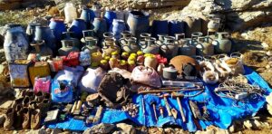 VAN (AA) – Van'ın Çatak ilçesinde PKK'lı teröristlerin kullandığı mağarada