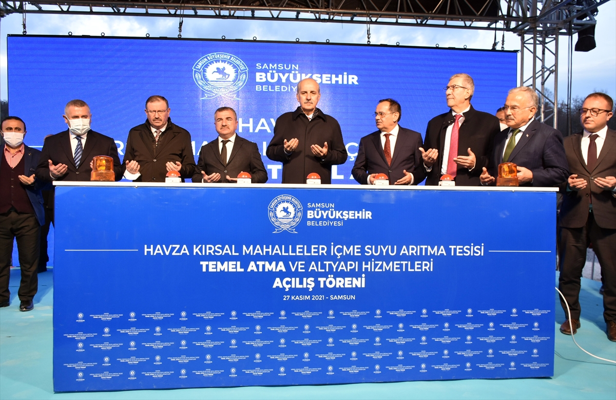 AK Parti Genel Başkanvekili Kurtulmuş, Samsun'da arıtma tesisi temel atma töreninde konuştu: