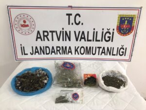 ARTVİN (AA) – Artvin'de 558,9 gram kubar esrar ele geçirilen