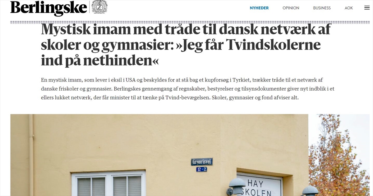 Danimarka basınına göre ülkede 6 özel okul FETÖ tarafından yönetiliyor