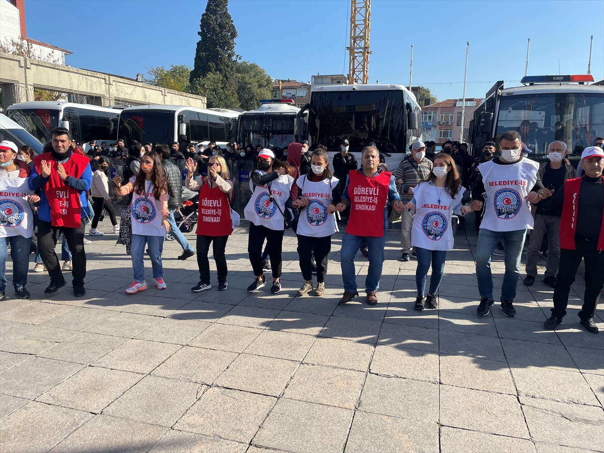 Grevdeki Bakırköy Belediyesi işçilerine destek