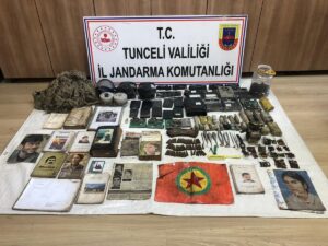 TUNCELİ (AA) – Tunceli’de güvenlik güçlerince düzenlenen operasyonda, teröristlere ait