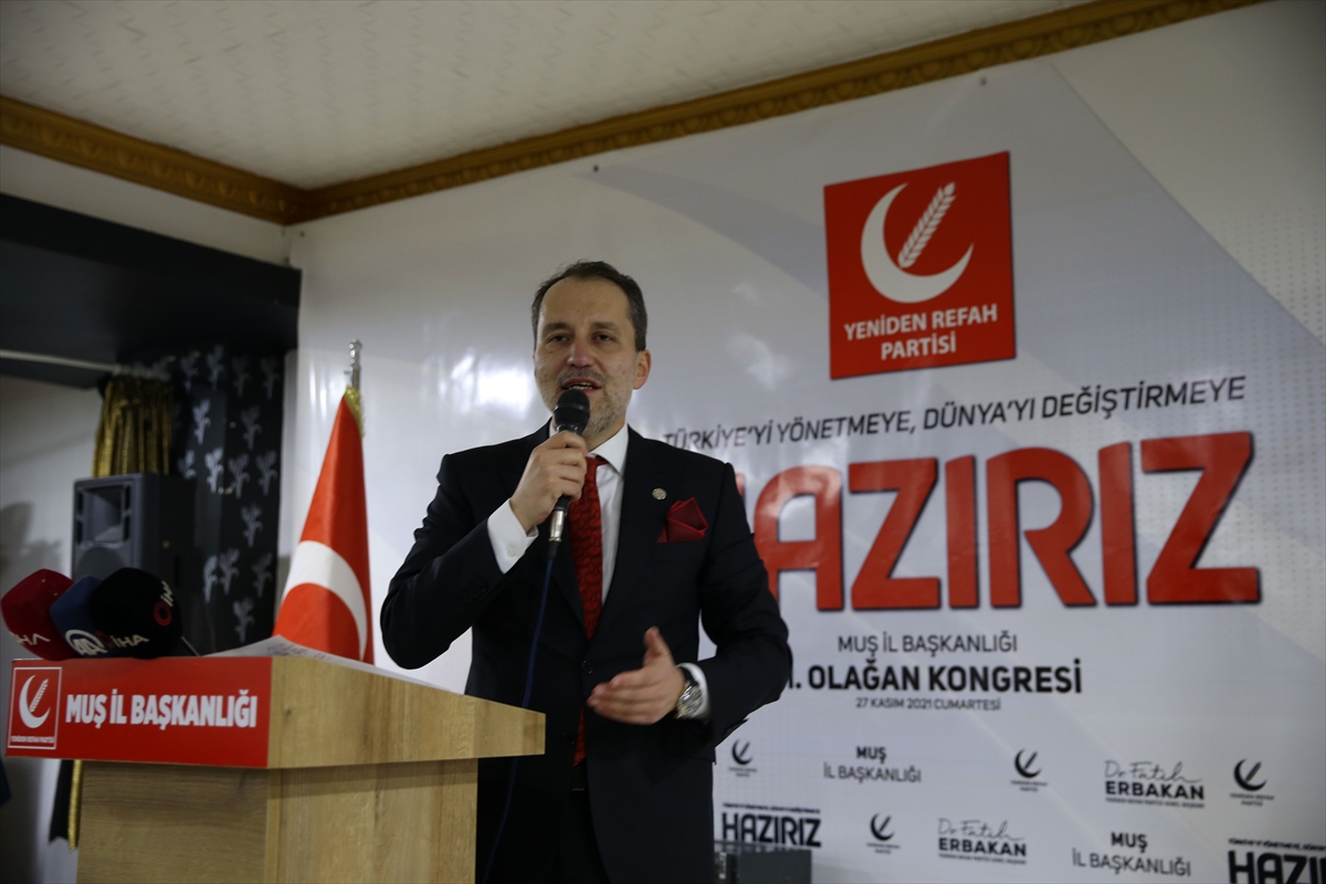 Yeniden Refah Partisi Genel Başkanı Fatih Erbakan, Muş'ta konuştu: