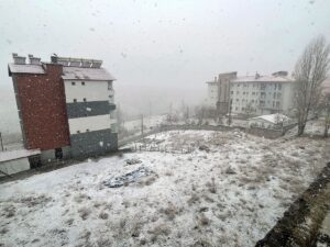 BİTLİS (AA) – Bitlis'te öğleden sonra etkili olan kar, yaşamı