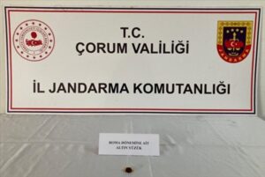 ÇORUM (AA) – Çorum Jandarma Komutanlığınca düzenlenen tarihi eser operasyonunda