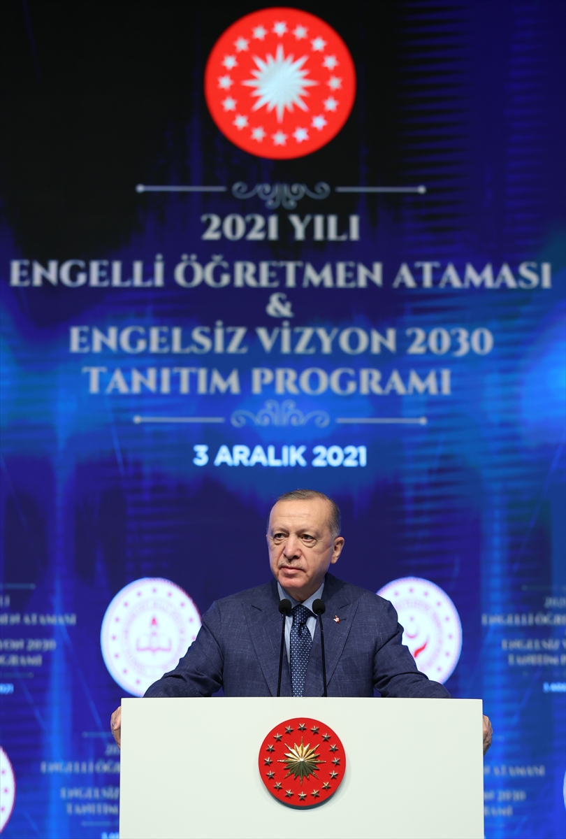 Cumhurbaşkanı Erdoğan, Engelli Öğretmen Ataması ve Engelsiz Vizyon 2030 Tanıtım Toplantısı'nda konuştu: (2)