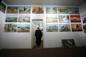 GAZZE (AA) – HANİ EŞ-ŞAİR – Filistinli 84 yaşındaki ressam