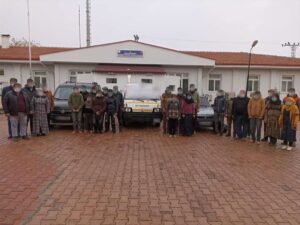 GAZİANTEP (AA) – Gaziantep'te düzenlenen operasyonda 22 düzensiz göçmen ile