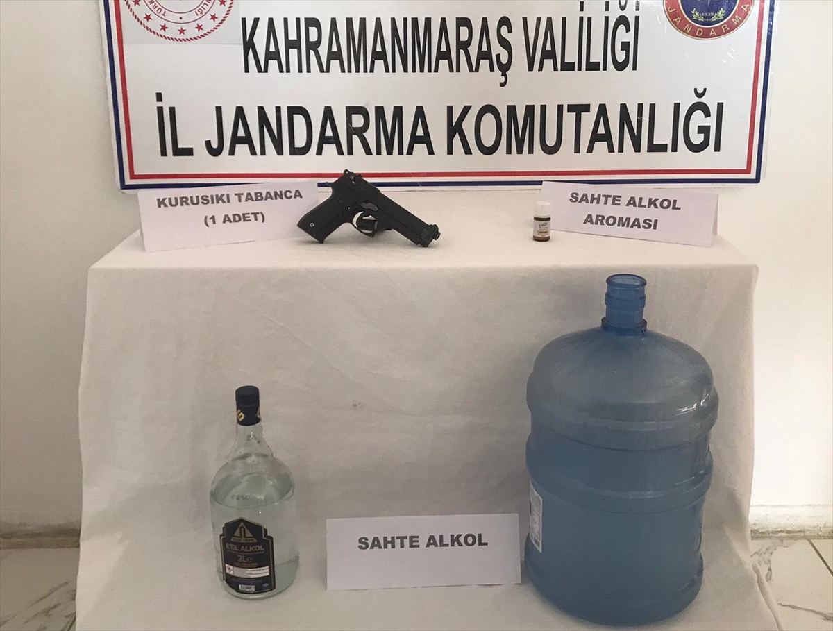 Kahramanmaraş'ta sahte içki operasyonunda bir kişi yakalandı