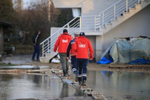 KIRKLARELİ (AA) – Kırklareli'nin Lüleburgaz ilçesinde sağanak nedeniyle yaşanan taşkından