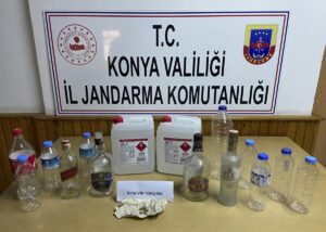 KONYA (AA) – Konya'nın Ereğli ilçesinde sahte sahte içki operasyonunda