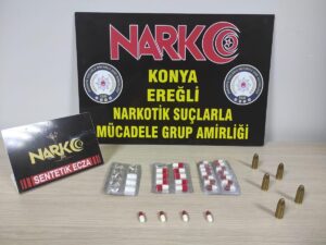 KONYA (AA) – Konya'nın Ereğli ilçesinde düzenlenen uyuşturucu operasyonunda 2