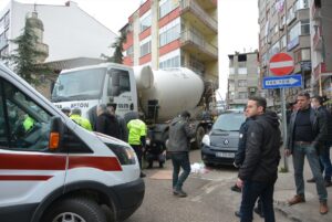 ORDU (AA) – Ordu'nun Fatsa ilçesinde beton mikserinin çarptığı Talha