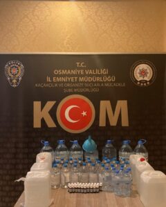 OSMANİYE (AA) – Osmaniye'de yılbaşında piyasaya sürmek için sahte içki