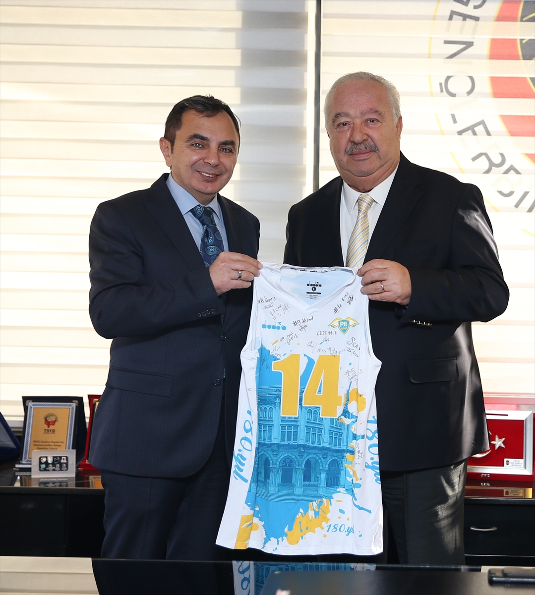 PTT Spor Kulübü Başkanı Karaca'dan Gençlerbirliği Başkanı Akdaş'a ziyaret