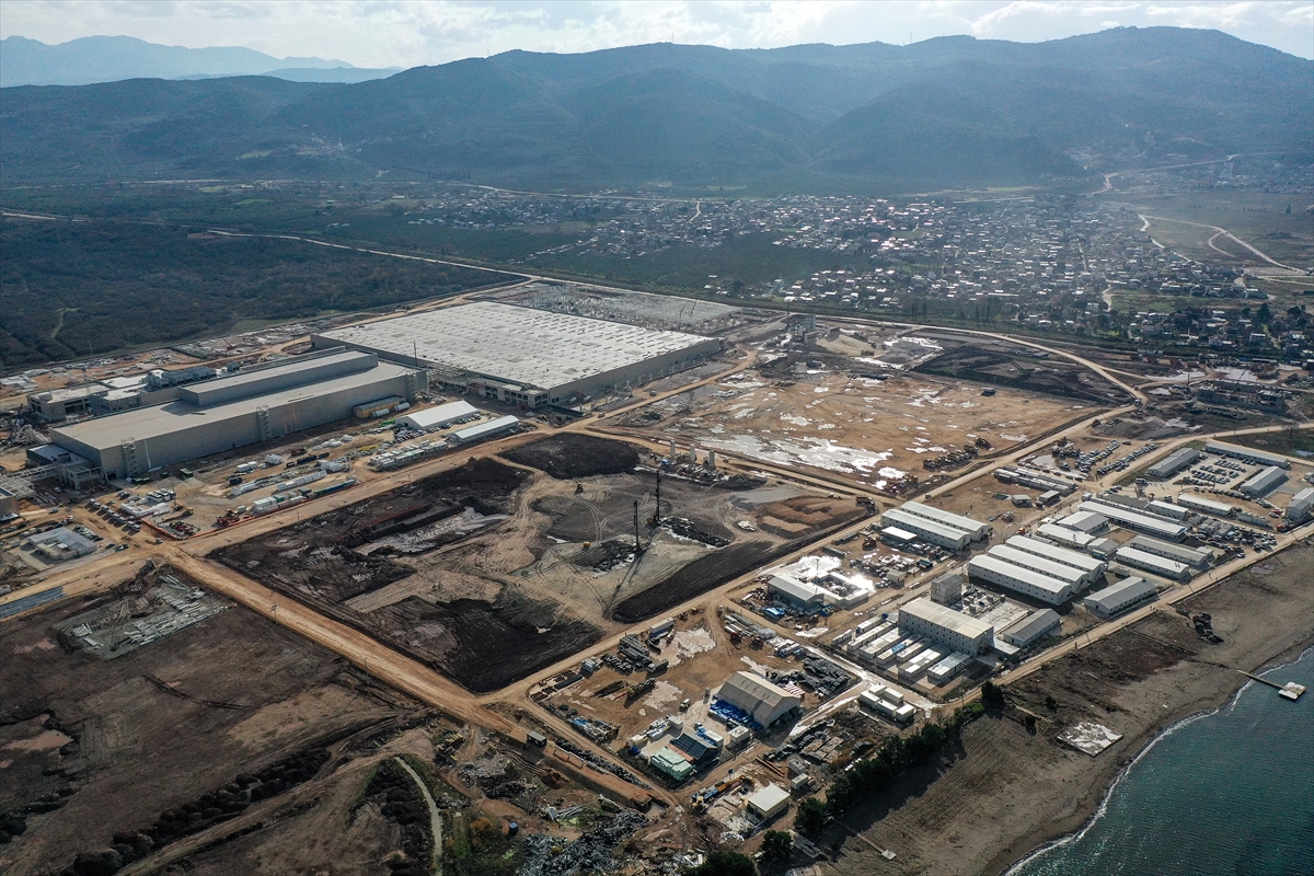 Togg'un Gemlik'teki üretim tesisinde çalışmalar hızla sürüyor