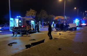 - Polis ekipleri, kamyonetiyle kaza yerinden kaçan sürücünün yakalanması için