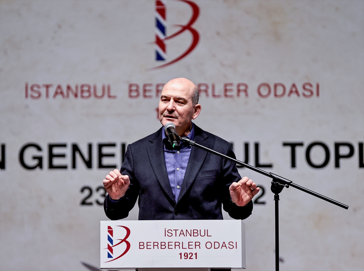 Bakan Soylu, İstanbul Berberler Odası Olağan Genel Kurulu'nda konuştu: