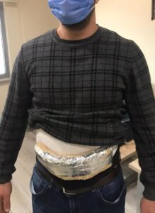 BOLU (AA) – Anadolu Otoyolu'nun Bolu kesiminde yolcu otobüsünde vücuduna