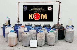ÇORUM (AA) – Çorum'da 577 litre sahte içki ele geçirildi,