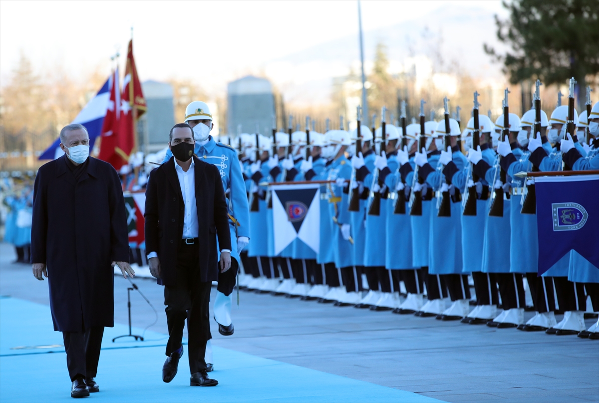 Cumhurbaşkanı Erdoğan, El Salvador Cumhurbaşkanı Bukele'yi  resmi törenle karşıladı