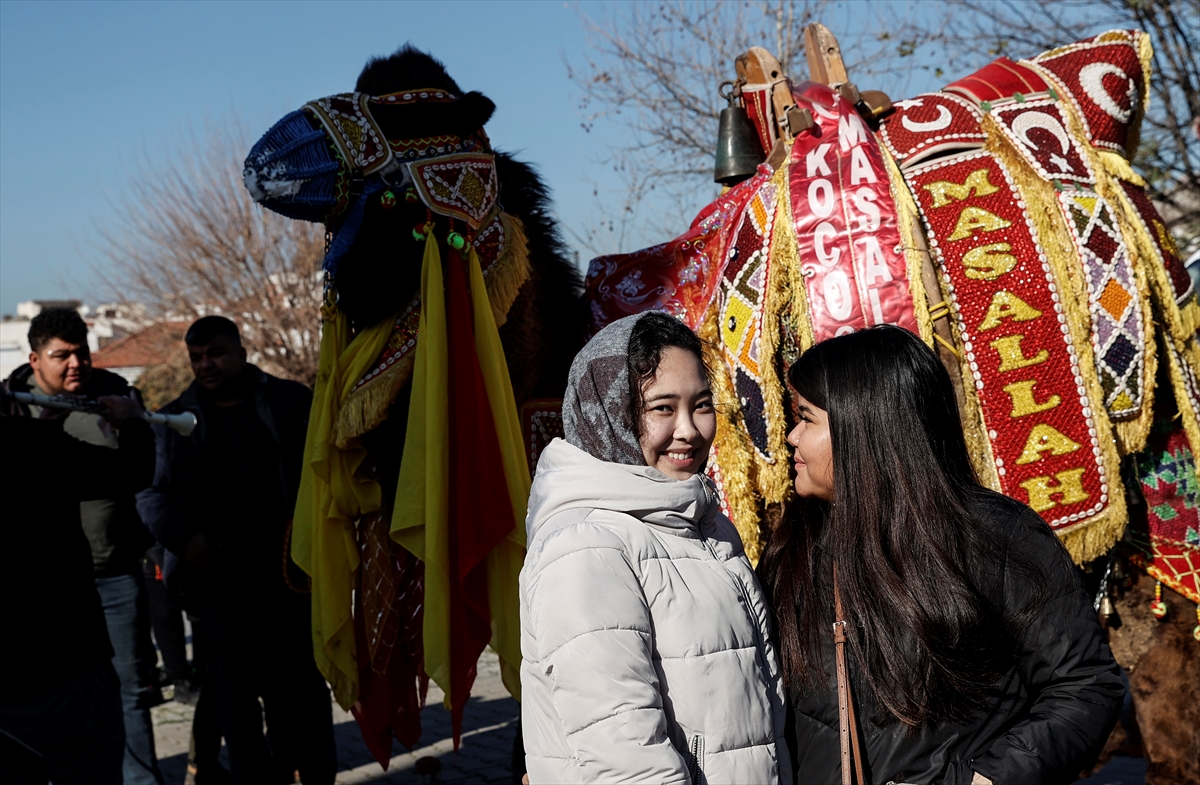 İzmir'deki Efes Deve Güreşleri öncesinde “en süslü deve” seçildi