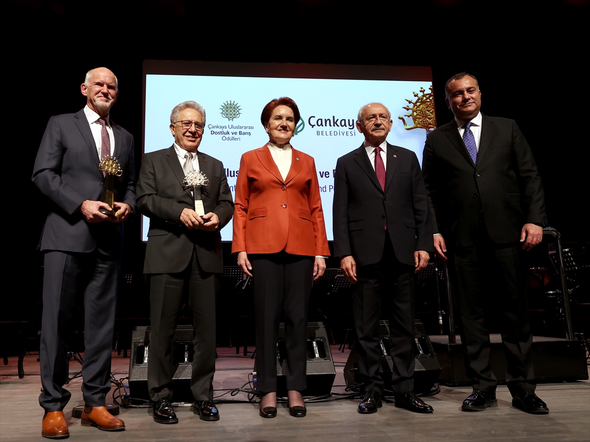 Kılıçdaroğlu ve Akşener, Çankaya Uluslararası Dostluk ve Barış Ödül Töreni'ne katıldı