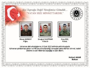 ANKARA (AA) – Milli Savunma Bakanı Hulusi Akar, Şanlıurfa'nın Akçakale