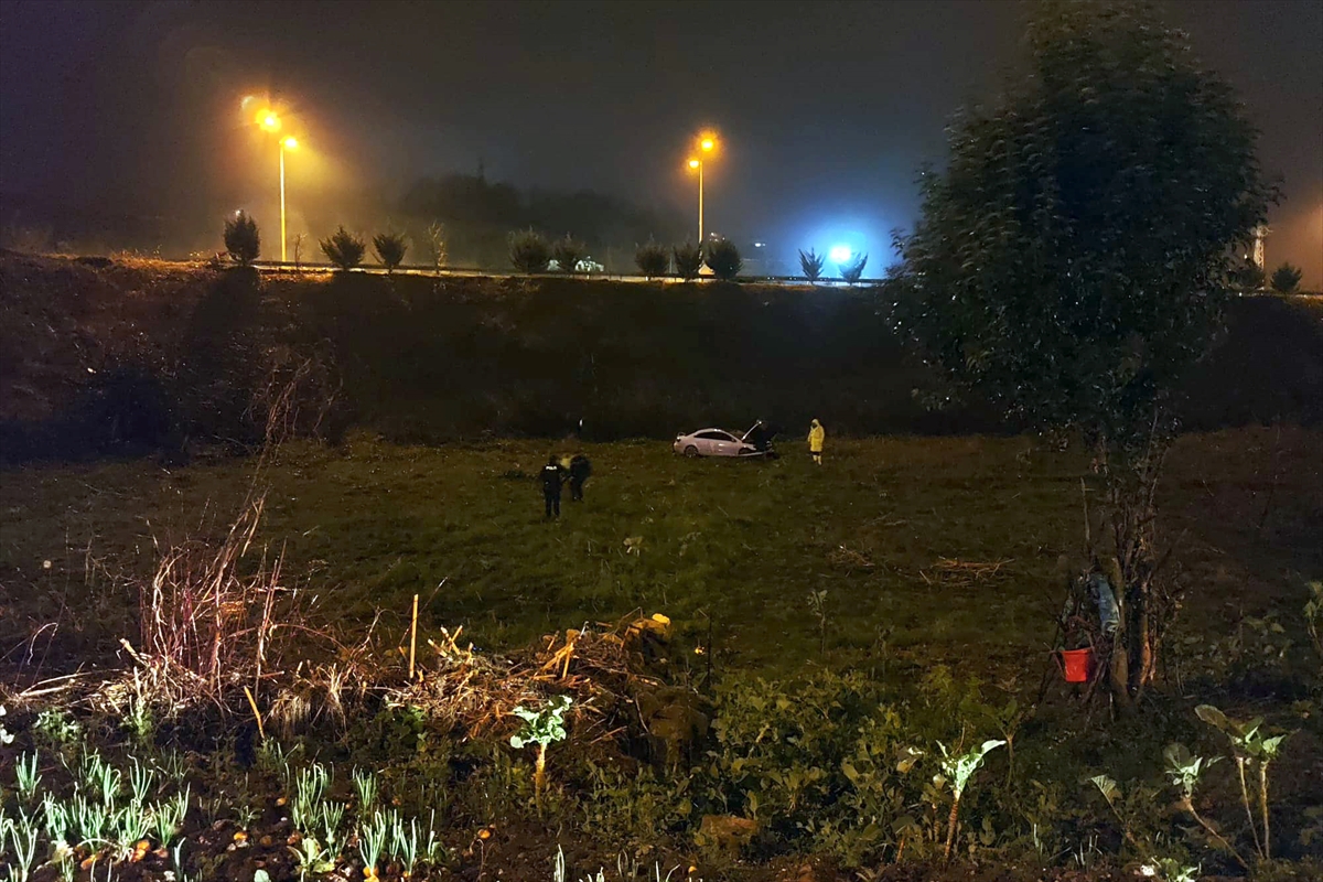 Ordu'da şarampole yuvarlanan otomobilin sürücüsü öldü, 1 kişi de yaralandı