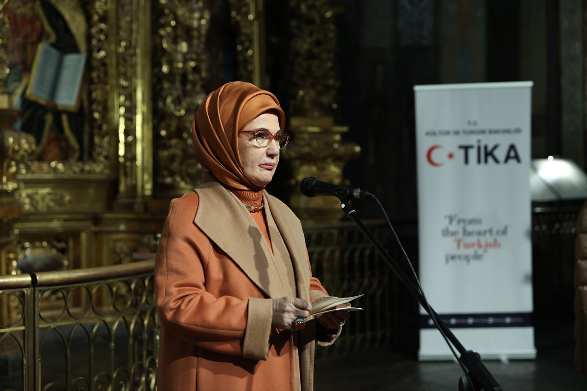 Emine Erdoğan, Aziz Sofya Katedrali'nin Türkçe Sesli Rehber Projesi Açılış Programı'nda konuştu: