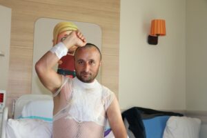 ERZURUM (AA) – Erzurum'un Aşkale ilçesindeki evinde banyo yaparken dalgınlıkla