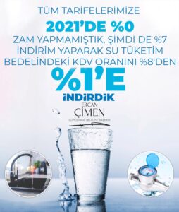GÜMÜŞHANE (AA) – Gümüşhane Belediyesi, su tüketim bedelinde yüzde 8