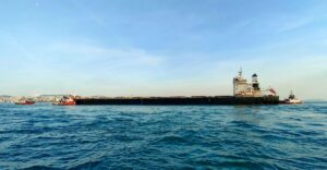 İSTANBUL (AA) – İstanbul Boğazı, Liberya bayraklı 295 metre boyunda