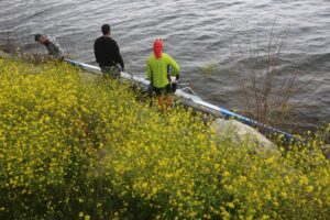 ADANA (AA) – Adana'da Seyhan Barajı Gölü'nde kanoları alabora olan