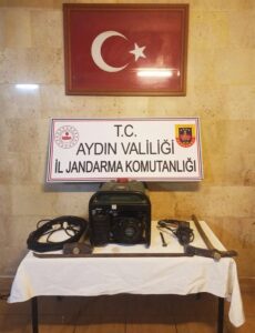 AYDIN (AA) – Aydın'ın Germencik ilçesinde kaçak kazı yapan 9